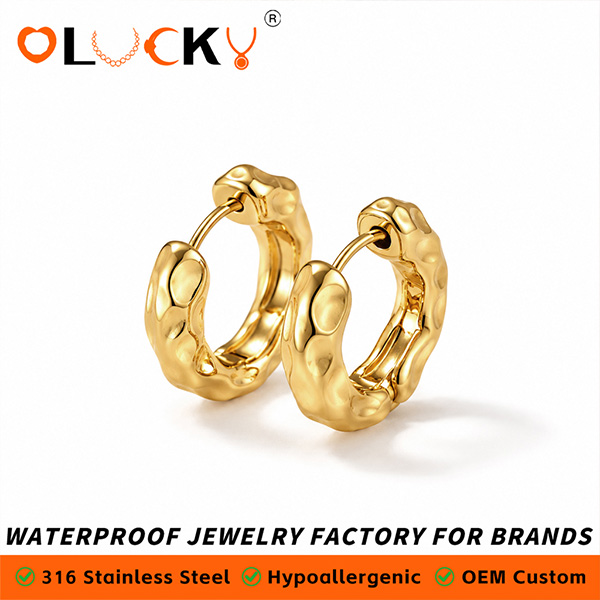Unique-Chunky-Hammered-Huggie-Hoops-Earrings01